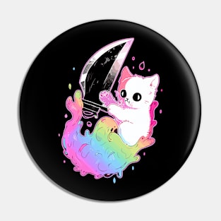 Cute EDM Festival Trippy Cat Psychedelic Rave Pin