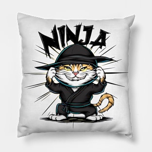 Ninja cat Pillow