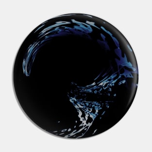 Black Wave Water Goth Ocean Pin