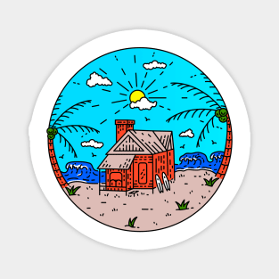 Tropical Beach Magnet