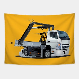 Cartoon Lkw Truck with Crane Tapestry