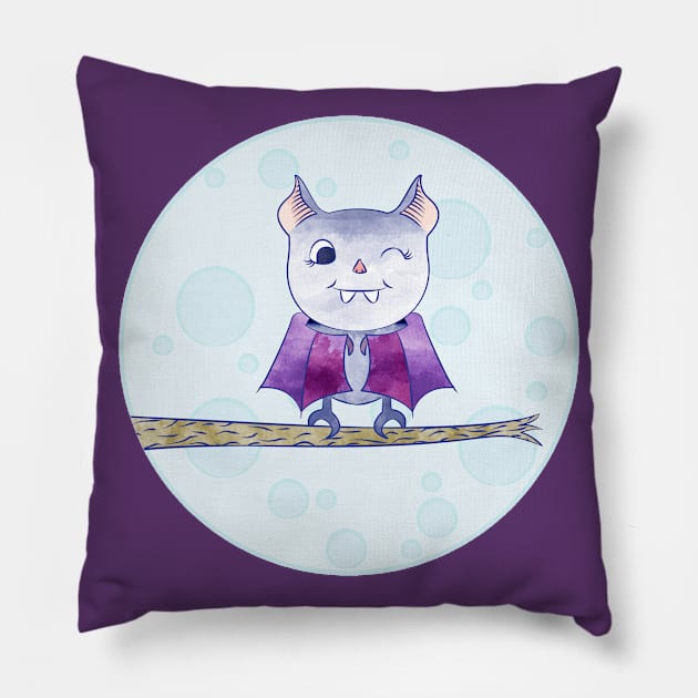 Moonlight Bat Pillow by jubilli