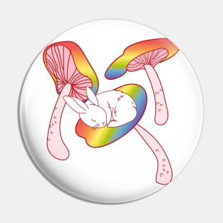 Lgbt bunny mushroom Pin