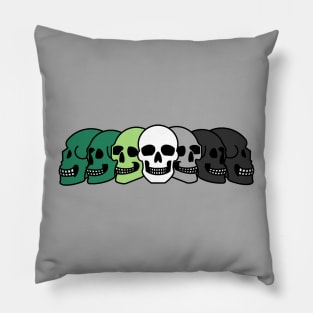 Pride Skulls Aromantic Pillow