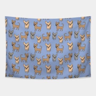 Chihuahua chihuahuas - blue Tapestry