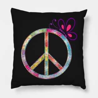 Peace Sign & Butterfly Cute Phone Cases, Journals & GIfts, Graphic Art Design Pillow