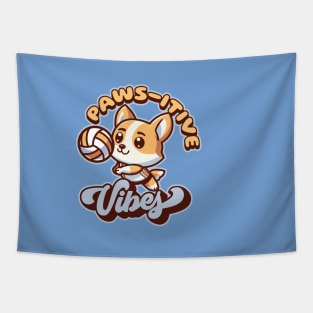 Volleyball Corgi | Paws-itive Vibes Tapestry