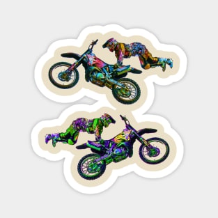 Motocross rider in the jump Magnet