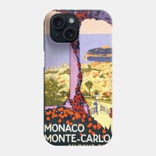 Vintage Travel Poster Monaco Monte Carlo Phone Case