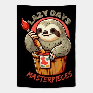 Lazy sloth artist Tapestry