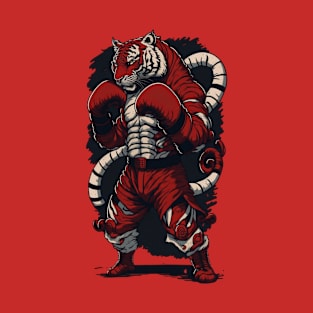 tiger power red boxing tiger T-Shirt