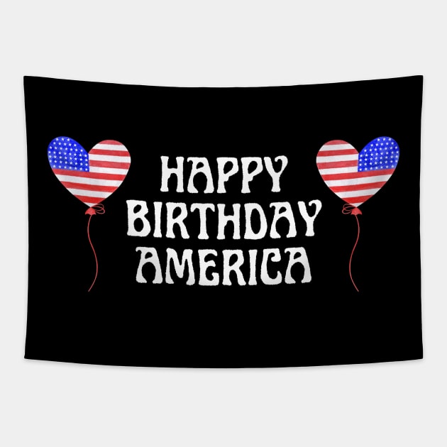 Happy Birthday America! Tapestry by Mey Designs