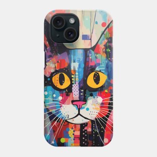 Cute Abstract Cat Face Phone Case