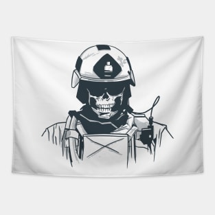 Special Army Skull Face Military Veteran Soldier Tapestry