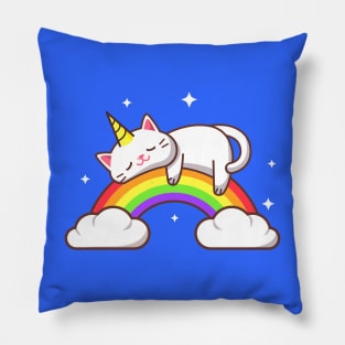 Caticorn Rainbow Pillow