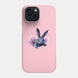 Boundless Joy: The Pastel Pink Burst of the Jumping Rabbit Phone Case