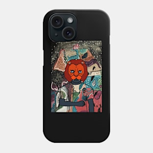 Dive into the Mystery Night - MaleMask NFT with AnimalEye Color and BlueSkin Color Phone Case