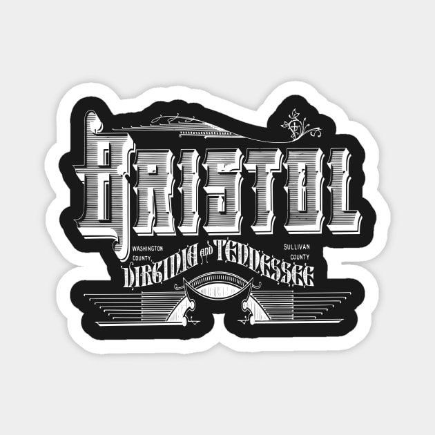 Vintage Bristol, VA and TN Magnet by DonDota