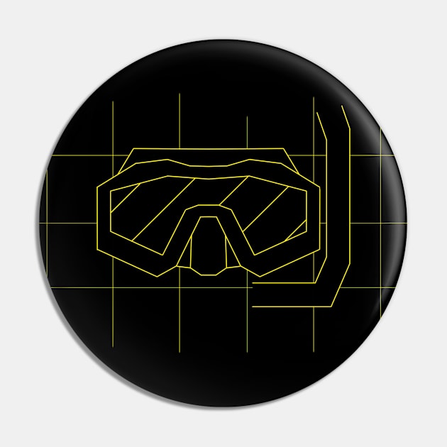 Designer Dive Mask Pin by Namwuob