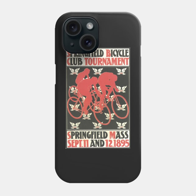 Springfield Bicycle Club Tournament - Vintage Bicycle Poster from 1895 Phone Case by coolville