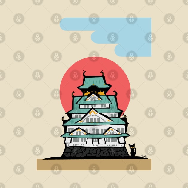 Osaka castle by BATKEI