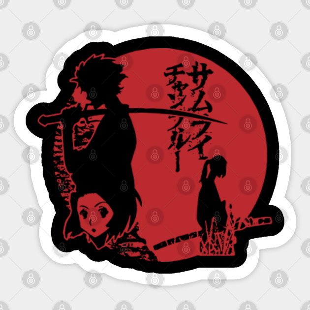 Graphic Japanese Fantasy Anime Samurai Champloo Characters Meme Samurai Champloo Sticker Teepublic