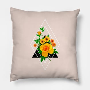 Aesthetic geometric floral Pillow