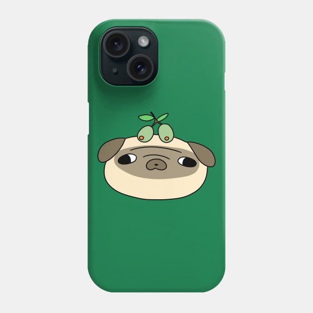 Olive Pug Face Phone Case by saradaboru