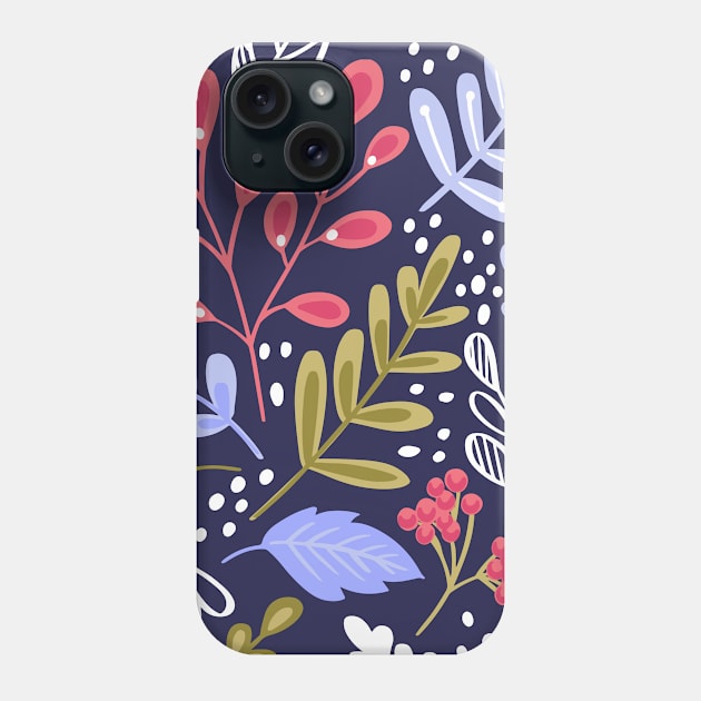 Botanical Floral Seamless pattern 2 Phone Case by redwitchart