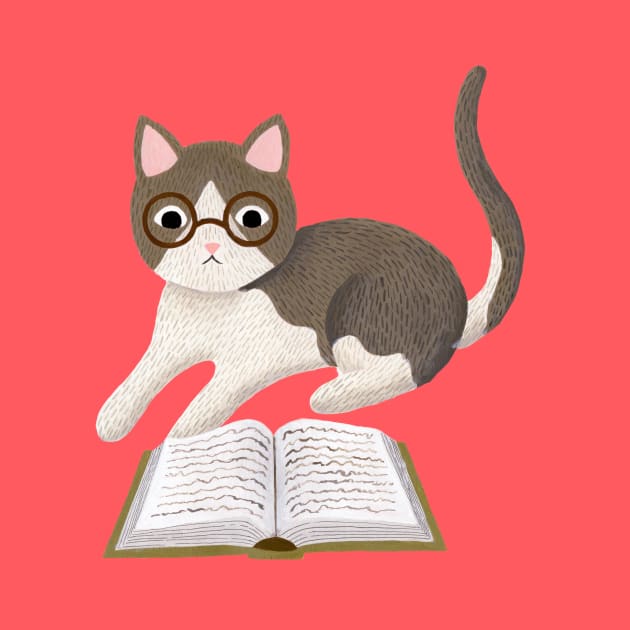 Reading Cat by annyamarttinen