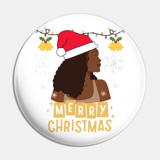 black african girl american melanin christmas santa Pin by Vortex.Merch