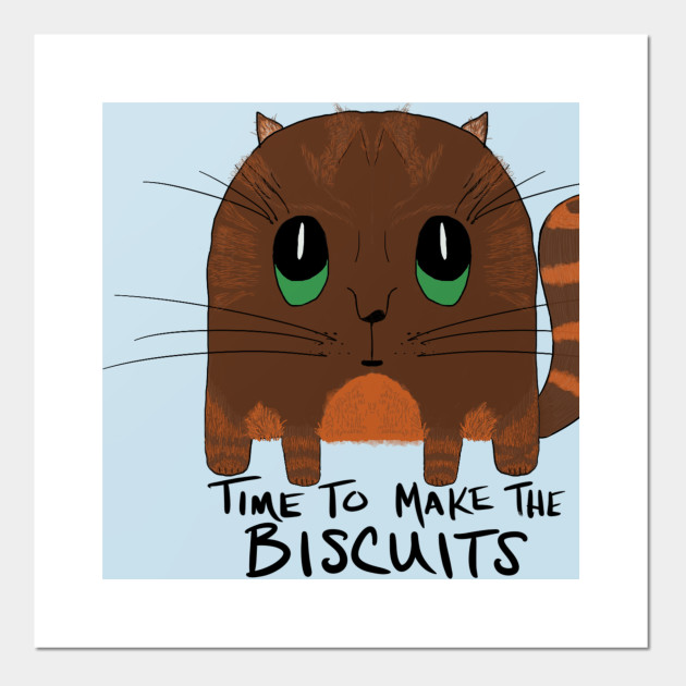 Cat Biscuits Cat Poster Und Kunst Teepublic De