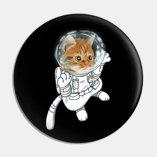 Space Kitty Pin by tabslabred