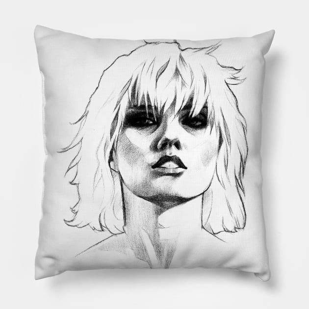 Debbie Harry Blondie Pillow by korobovart
