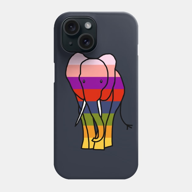 Rainbow Elephant Phone Case by ellenhenryart