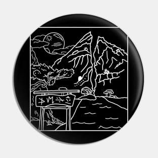 Split mountain moonlight Pin