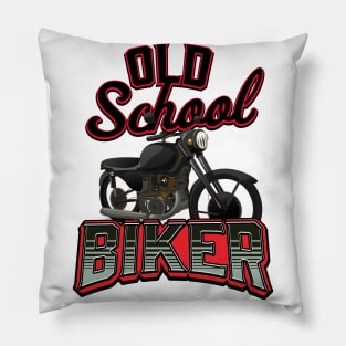 Old School Biker Pillow