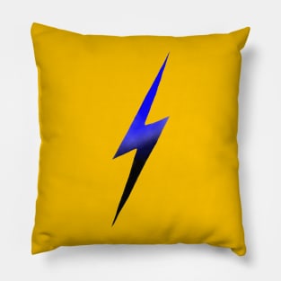 Blue-and-Black Lightning Bolt Pillow