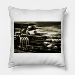 Formula 1 Speed black and white Pillow