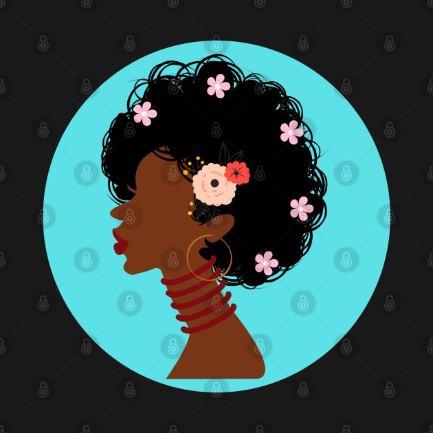 Afro Woman Melanin African American by Ms Ruth