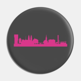 Zurich skyline pink Pin