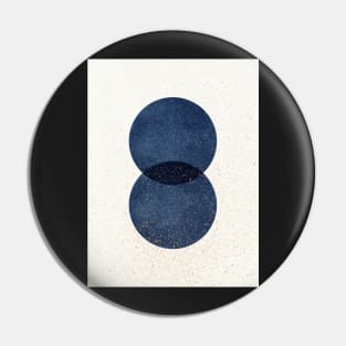 Circle Abstract - Navy Blue Texture Pin