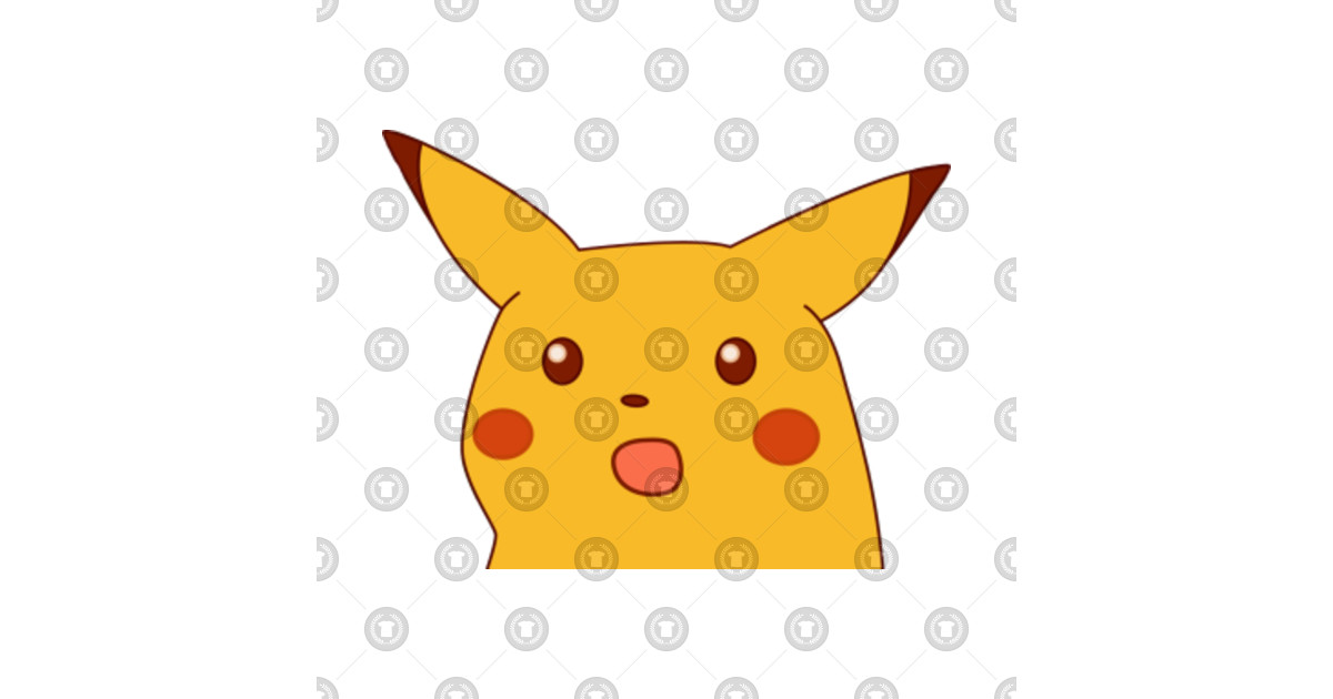 Meme Surprised Pikachu.