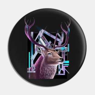 Deer Geometric russian Pin