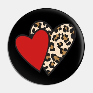 Leopard Heart Cute Valentine Heart Pin