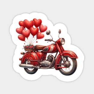 Valentine Motorbike Magnet