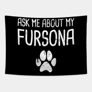 Funny Anthro Furry Fandom Fursuit Con Gift Tapestry