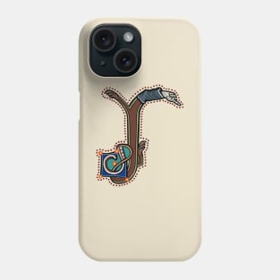 Letter J Manicule W 14C Maastricht Psalter parody Phone Case