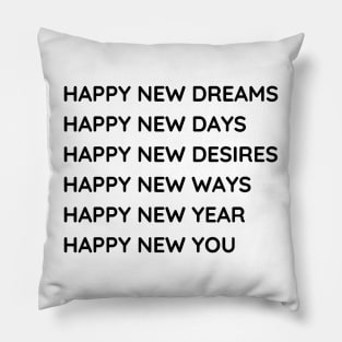 Happy New Year Quotes Pillow