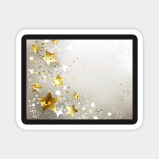 Gray Background with Gold Stars Magnet